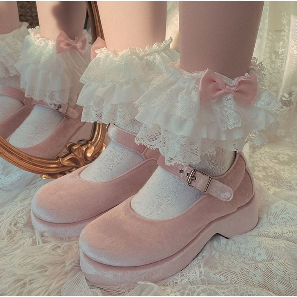Sweet Ruffle-Top Lolita Ankle Socks