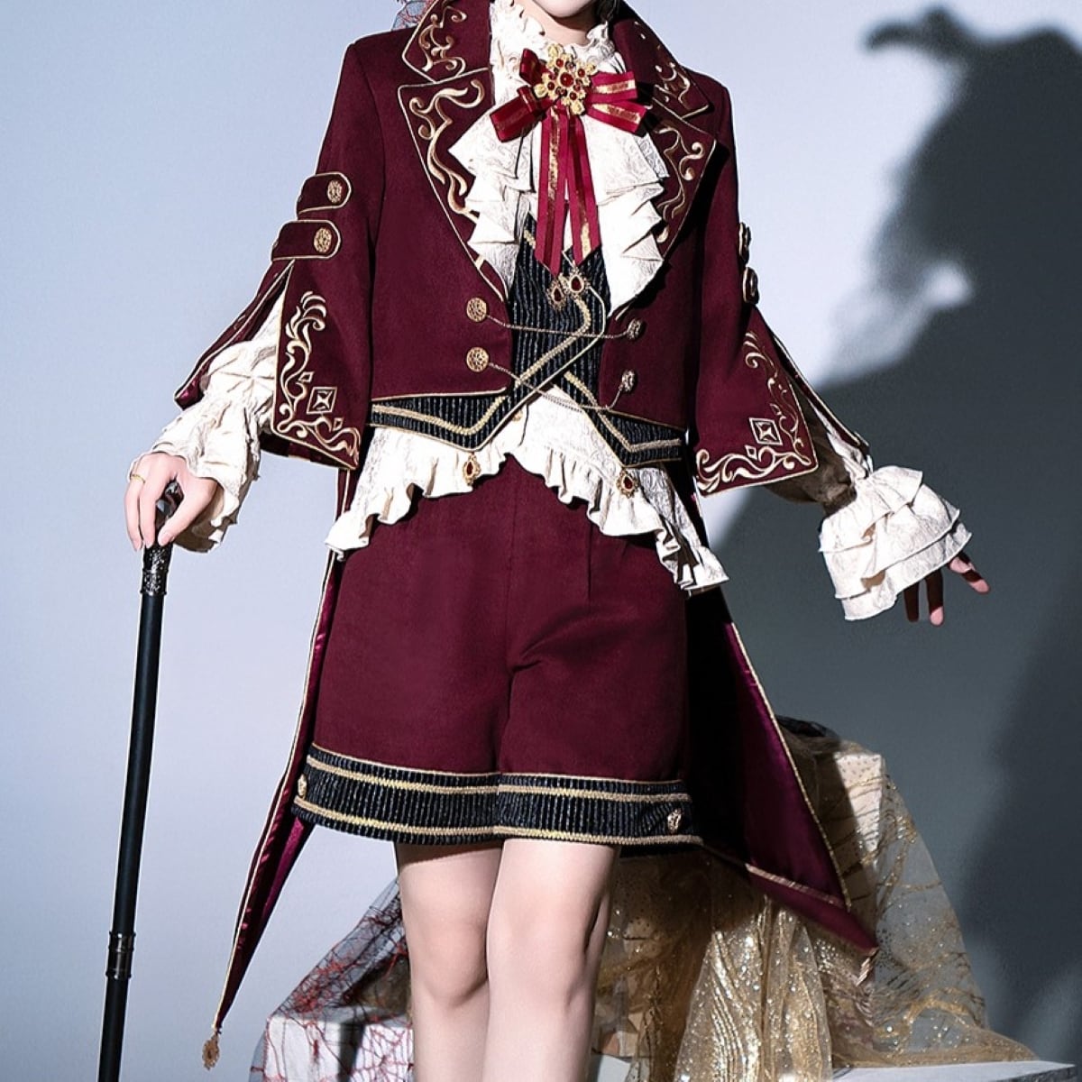 Elegant Prince Red and White Outfit