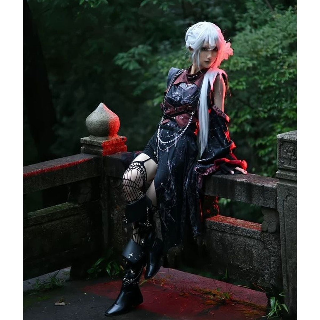 Oriental x Gothic Vampire Dress Set