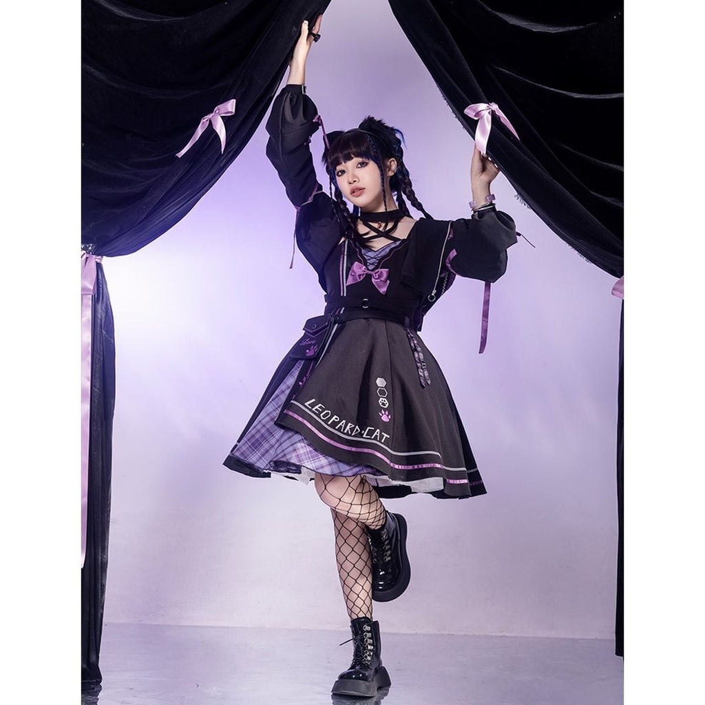 Whimsical Cat Hoodie Dress