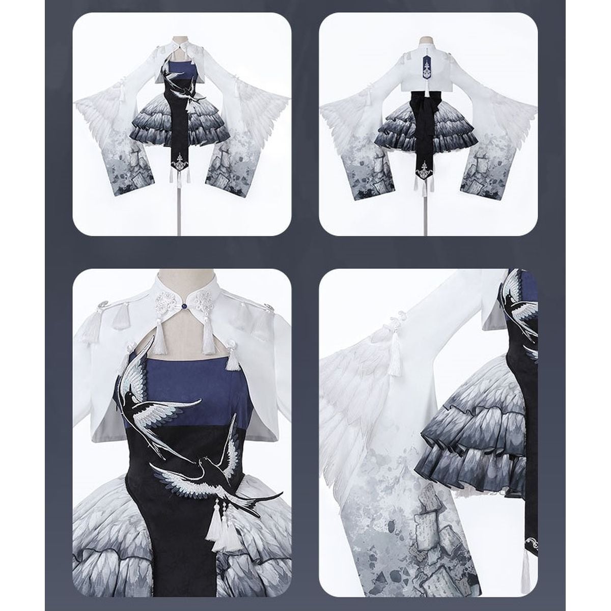 Elegant Oriental Tiered Skirt Coordinates