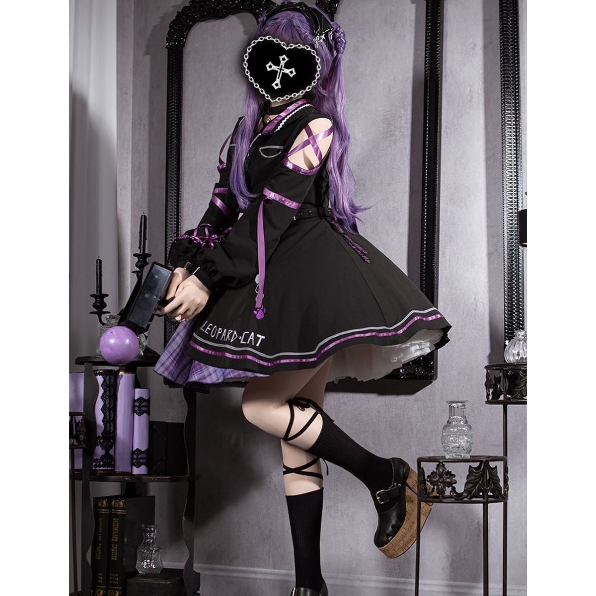 Whimsical Cat Hoodie Dress