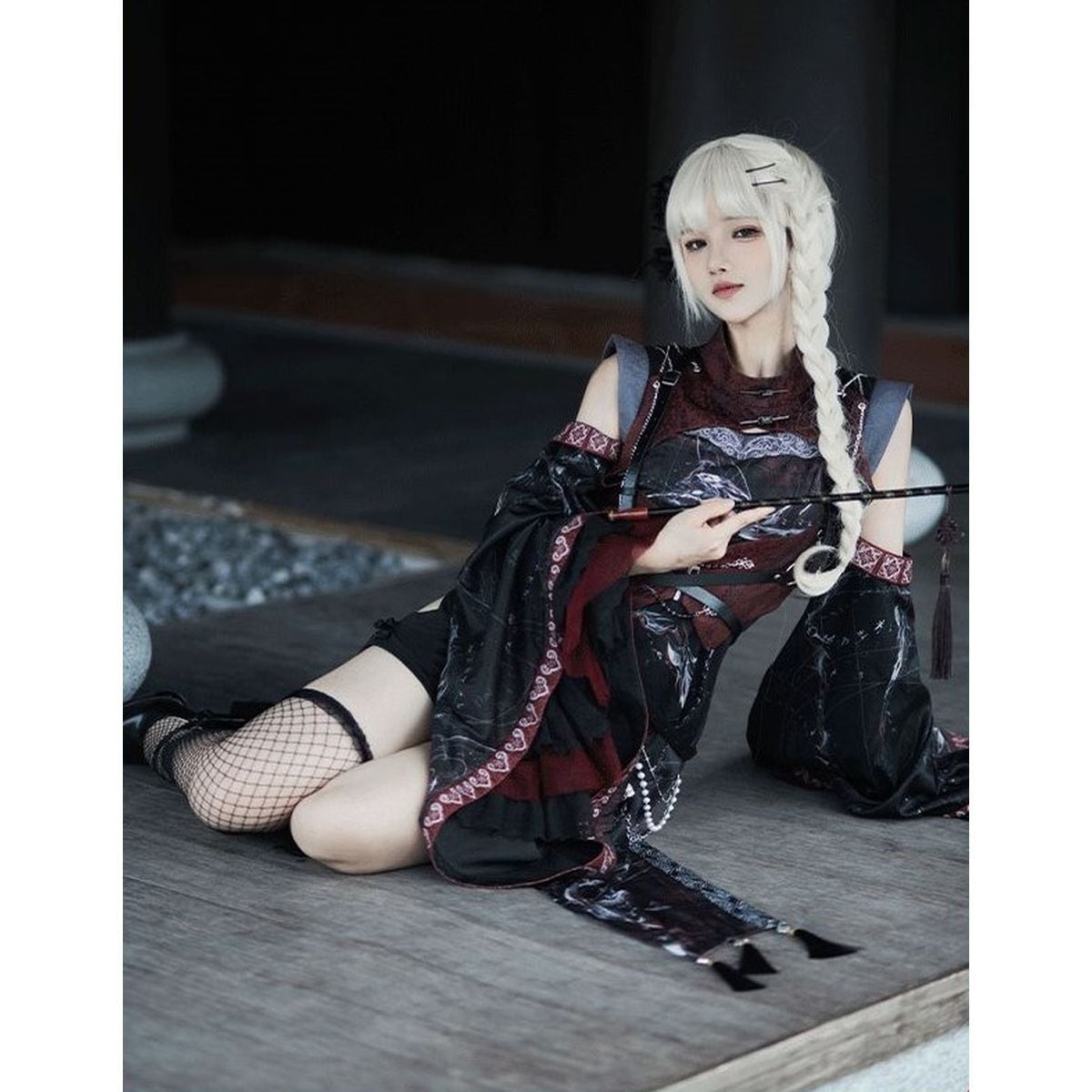 Oriental x Gothic Vampire Dress Set